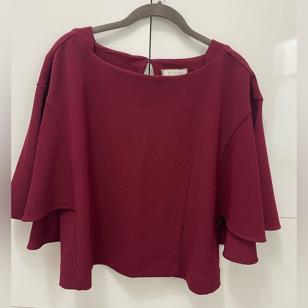 Anthropologie Burgundy Top